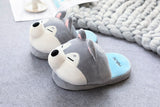 -Super cute women's plush smiling husky dog slippers. Free shipping from abroad. Typically arrives in about 2-3 weeks to the USA. Happy kawaii meme doggie slides house shoes footwear bad pun doge puppy gift juniors unisex kids teens US sizes memes fun funny gray grey-