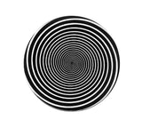 Hypnotic Spiral Pinback Buttons - 1.25in 2.25in 3in Magic Swirl Pin-High quality scratch and UV resistant mylar and metal pinback badge. 1.25, 2.25 or 3 inches. Ships in 3-5 business days from within the US. Unique black and white magic spiral pin / button.-2.25 inch Round Button-