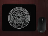Illiuminati Seal Mousepad - Eye of Providence All Seeing Symbol Emblem-