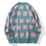 -Quality knit pullover sweater. Made of soft and comfortable synthetic wool blend. Unisex style, see size chart. Free shipping from abroad. Harajuku Streetwear Oversize Mens Womens Cartoon Fashion Pullover Jumper Winter Fall Autumn-
