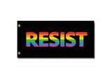 LGBTQ RESIST FLAG Anti-Trump Anti-Fascist Equality Protest Banner -High quality, professionally printed polyester flag. Single or fully double-sided with blackout layer, grommets or pole pocket / sleeve. 2x1ft / 1x2ft, 3x2ft / 2x3ft, 5x3ft / 3x5ft, customizable Anti-Trump Anti-Fascist Antifa Protest Banner Flag RIghts Equality USA America RESIST Fascism LGBTQ LGBTQIA LGBTQX Resistance-2 ft x 1 ft-Standard-Grommets-796752936680
