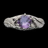 -4 US-Sterling Silver-CZ Amethyst-
