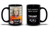 Trump MAGA 2020 Coffee Mugs - Make America Great Again - Lock Him Up!-Premium quality durable 11oz or 15oz ceramic mug, USA made. Donald Trump for Prison 2020. Most corrupt and destructive president in American history, criminal, national disgrace POTUS complicit GOP. Racism, sexism, violence, ignorance, totalitarianism, fascism Treason. Covid-19 super spreader Trump Lied Americans Died.-