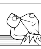 Color Meme Funny Coloring Book - 60 classics for you to color offline-Coloring book featuring a collection of 60 classic memes that have stood the test of time. Ships from USA. Funny adult coloring book internet office dank birthday holiday gift offensive crayons doge spongebob kermit tea shade grumpy smudge woman yelling at cat two buttons is this a bird none of my business distracted boyfriend-