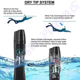 Professional Panoramic Anti-Fog Full Face Snorkeling GoPro Diving Mask-Pro quality hydrodynamic full face snorkeling mask. Anti-fog, 180º panoramic HD view. Two chamber breath apparatus. Improved airflow, easy breathing through mouth & nose. Comfortable food grade, hypoallergenic silicone seals. Dry Top snorkel, submersion auto closure. Auto drain valves. GoPro compatible camera mount. -