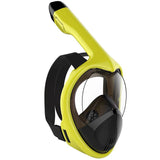 Professional Panoramic Anti-Fog Full Face Snorkeling GoPro Diving Mask-Pro quality hydrodynamic full face snorkeling mask. Anti-fog, 180º panoramic HD view. Two chamber breath apparatus. Improved airflow, easy breathing through mouth & nose. Comfortable food grade, hypoallergenic silicone seals. Dry Top snorkel, submersion auto closure. Auto drain valves. GoPro compatible camera mount. -
