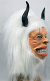 -Uniquely creepy high quality over-the-head latex yeti mask with attached hair. Funny weird weirdest halloween mask costume bizarre strange creepiest bigfoot yeti abominable snowman creature human face cryptid cryptozoology mythological horned goat bear man hybrid himalayan snow beast ice demon best freaky newest-