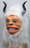 -Uniquely creepy high quality over-the-head latex yeti mask with attached hair. Funny weird weirdest halloween mask costume bizarre strange creepiest bigfoot yeti abominable snowman creature human face cryptid cryptozoology mythological horned goat bear man hybrid himalayan snow beast ice demon best freaky newest-