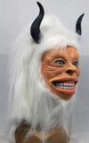 -Uniquely creepy high quality over-the-head latex yeti mask with attached hair. Funny weird weirdest halloween mask costume bizarre strange creepiest bigfoot yeti abominable snowman creature human face cryptid cryptozoology mythological horned goat bear man hybrid himalayan snow beast ice demon best freaky newest-
