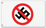 No 45 Protest Flag, Anti-Trump Anti-Fascist Protest Banner NO45 Symbol-High quality, professionally printed polyester flag in your choice of size and style, single or double-sided with blackout layer, grommets or pole pocket / sleeve. 2x1ft / 1x2ft, 3x2ft / 2x3ft, 5x3ft / 3x5ft, custom. Fully customizable. No 45 NO45 Symbol Anti-Trump anti-fascist resistnce protest banner flag, Resist -