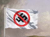 No 45 Protest Flag, Anti-Trump Anti-Fascist Protest Banner NO45 Symbol-High quality, professionally printed polyester flag in your choice of size and style, single or double-sided with blackout layer, grommets or pole pocket / sleeve. 2x1ft / 1x2ft, 3x2ft / 2x3ft, 5x3ft / 3x5ft, custom. Fully customizable. No 45 NO45 Symbol Anti-Trump anti-fascist resistnce protest banner flag, Resist -
