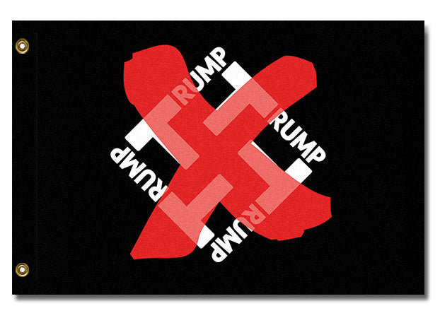 No Trump Nazis Protest Flag, Anti-Trump Anti-Fascist Resistance Flag-High quality, professionally printed polyester flag. Single or fully double-sided with blackout layer, grommets or pole pocket / sleeve. 2x1ft / 1x2ft, 3x2ft / 2x3ft, 5x3ft / 3x5ft, custom. Customizable, Anti-Trump Anti-Fascist Antifa Protest Banner Flag RESIST Fascism Bigotry Racism Punch USA America Patriotic-3 ft x 2 ft-Black-Standard - Grommets-796752936826