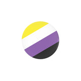 Non-Binary Pride Pinback Buttons, 1.25in 2.25in or 3in LGBTQ LGBTQIA-High quality scratch and UV resistant mylar & metal pinback button. 1.25, 2.25 or 3 inches. Custom made Nonbinary Non-Binary LGBT GLBT LGBTQ LGBTQIA LGBTQX Non Binary Gender Identity Pride, Rights, Equality Flag Stripes.-1.25 inch Round Button-