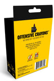 Offensive Crayons - Funny Adult Coloring Gift - Ships from the USA-Tired of coloring with blue or burnt sienna? Goodbye 'goldenrod' and "violet,' hello 'Suspicious Cold Sore Red' and 'boner pill blue', 'Travel Ban Brown' and ' 'Privilege' (White, of course) - Diversify your politically correct color box with these 24 blunt, direct, and irreverent shades. New pack of 24, ships from USA-