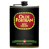 -Funny Olde Fortran Flask. Brand New 8oz stainless steel flask with easy closure screw cap lid with artwork on waterproof vinyl that fully wraps around the flask. Measures 5.5" tall and 3.75" wide and holds eight shots. Choice of just the flask, flask & stainless steel funnel or with gift box containing stainless steel funnel & shot glas-Just the Flask-725185479501