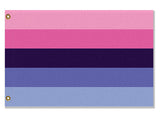Omnisexual Pride Flag, Custom 2x1 3x2 5x3 LGBTQIA LGBTQX Pole Banner-High quality indoor / outdoor pole flag, professionally in your choice of size & style. Single or double sided, grommets or pole sleeve / pocket. Fully customizable. LGBTQIA LGBTQI LGBTQX LGBTQ Gender Sexuality Equality Rights Protest Festival Banner Omnisexual Omni Pansexual Pan Gay Queer NonBinary Pride-3 ft x 2 ft-Standard-Grommets-796752936888