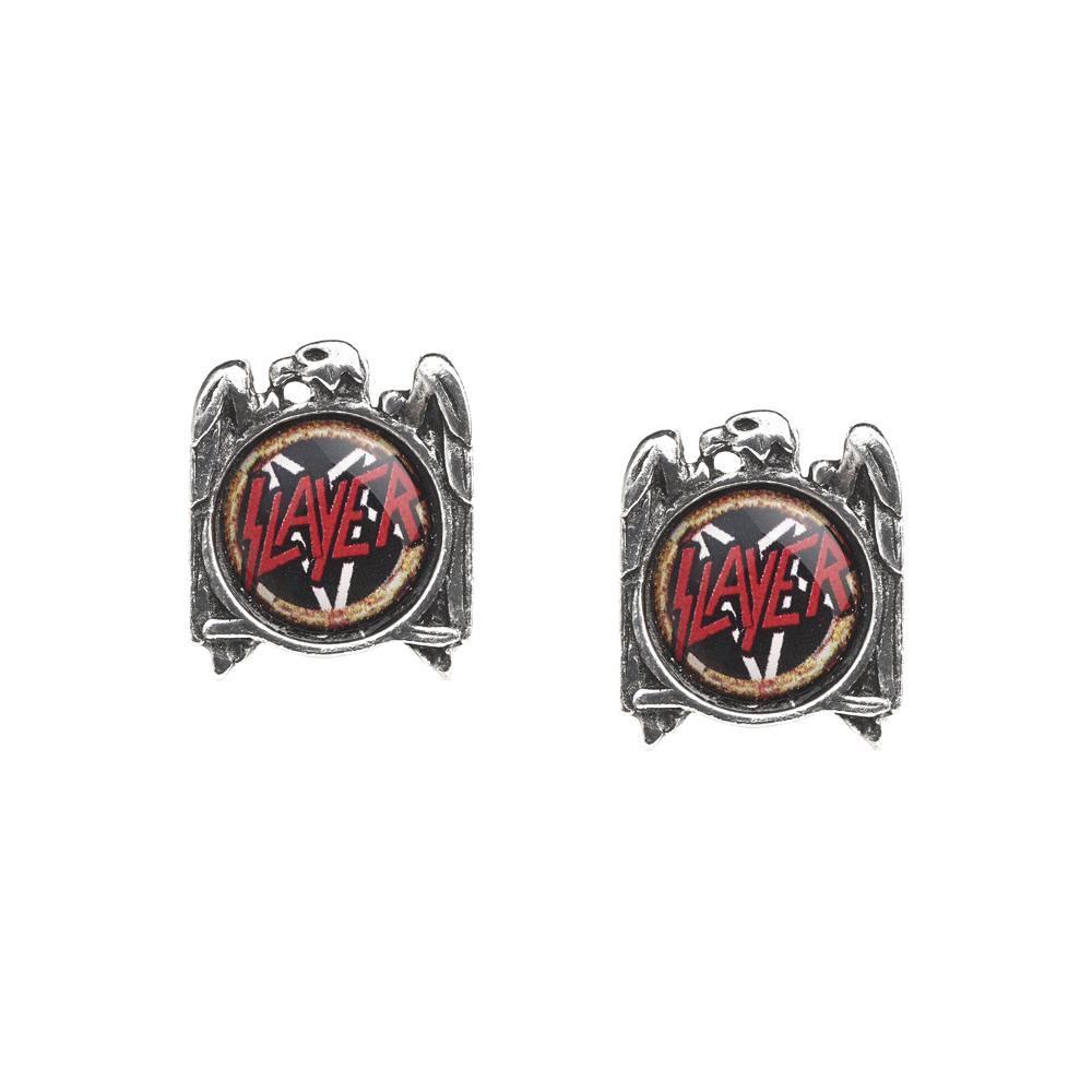 Official SLAYER Eagle Logo Stud Earrings, Alchemy Gothic-
