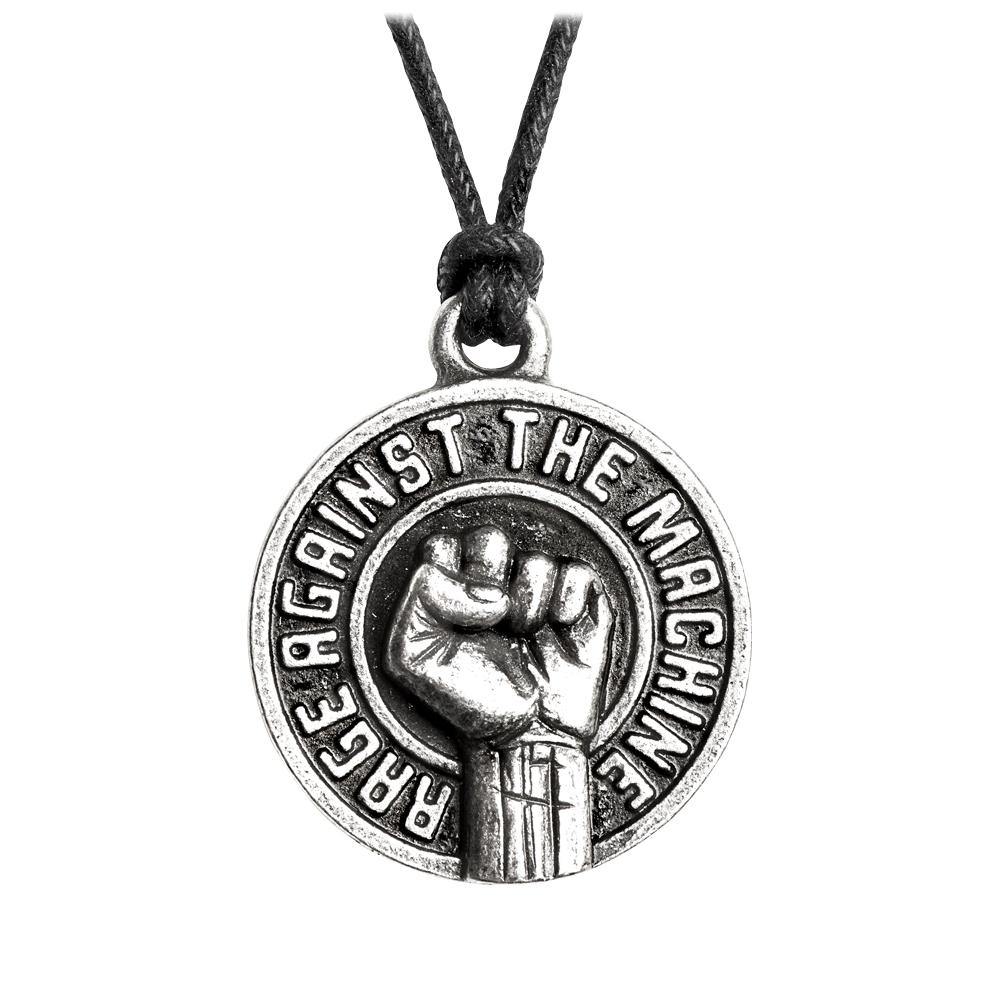 Rage Against The Machine Necklace, Alchemy Gothic - RATM Fist Emblem-