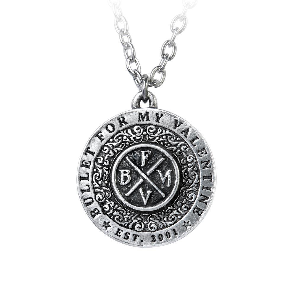 Bullet for My Valentine Disc Pendant Necklace, Alchemy Gothic -