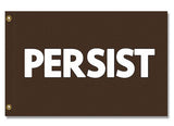 PERSIST FLAG, Custom Color & Sizes - Rights & Equality Protest Banner-High quality, professionally printed polyester flag. Single or fully double-sided, grommets or pole pocket / sleeve. 2x1ft / 1x2ft, 3x2ft / 2x3ft, 5x3ft / 3x5ft, custom. Fully customizable. Rights Equity Equality Womens LGBTQ LGBTQX LGBTQIA Anti-Fascist Antifa Progressive Pole Flag USA America RESIST Fascism United-3 ft x 2 ft-Brown-Standard - Grommets-796752936208
