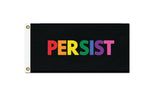 PERSIST FLAG, Custom Color & Sizes - Rights & Equality Protest Banner-High quality, professionally printed polyester flag. Single or fully double-sided, grommets or pole pocket / sleeve. 2x1ft / 1x2ft, 3x2ft / 2x3ft, 5x3ft / 3x5ft, custom. Fully customizable. Rights Equity Equality Womens LGBTQ LGBTQX LGBTQIA Anti-Fascist Antifa Progressive Pole Flag USA America RESIST Fascism United-2 ft x 1 ft-LGBTQ-Standard - Grommets-