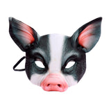 -High quality EVA pig masquerade style half-face mask with elastic band. One size fits most. Free shipping from abroad. Typically arrives in 2-3 weeks to the USA. Funny creepy weird costume cosplay technoblade gamer carnival pigs piggy piggies oink oink detailed plastic halloween fancy dress hog animal farm gag-