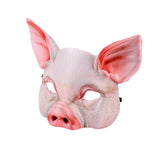 -High quality EVA pig masquerade style half-face mask with elastic band. One size fits most. Free shipping from abroad. Typically arrives in 2-3 weeks to the USA. Funny creepy weird costume cosplay technoblade gamer carnival pigs piggy piggies oink oink detailed plastic halloween fancy dress hog animal farm gag-