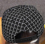 Plaid Check Embroidered Pigeon Snapback Cap Classy Hiphop Fashion Hat-