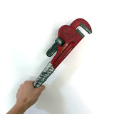 Pipe Wrench Lifesize Cosplay PU Foam Prop Melee Weapon 18 inches 46cm-High quality, 1:1 lifesize red iron pipe wrench / plumber's monkey wrench prop or LARP melee weapon. Soft PU foam. Realistic painted detailing, 18 inches (46cm). Ideal for Half-Life, TF2 Engineer, Pub-G, Fallout, Bioshock, Call of Duty Black Ops, The Walking Dead or other FPS gaming cosplay. Free Shipping Worldwide. -