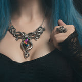 -Alchemy Gothic AGLA SIgil Ring - Five magical talismans of profit and protection.The central Kabbalistic sigillum 'Agla', stands for 'Thou art mighty forever, O Lo-