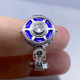 -A cleverly designed fashion ring inspired by a very clever little droid. Sizes are approximate & tend to run slightly large to average US sizing. Free shipping from abroad. scifi star geek nerd jewelry S925 sterling silver plated CZ zirconia space wars gift men women kids unisex promise valentines day science fiction-