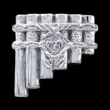 Kingkiller Chronicle EOLIAN TALENT PIPES Pin, Brooch or Tie Tack-Officially licensed Sterling Silver Eolian Talent Pipes Pin from Patrick Rothfuss' KINGKILLER CHRONICLE fantasy novels, Name of the Wind, Wise Man's Fear and a forthcoming 3rd. Jeweler handcrafted in the USA. A mark of distinction and recognition for musicians. Kvothe earns his playing "The Lay of Sir Savien Traliard"-