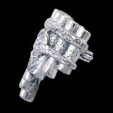 Kingkiller Chronicle EOLIAN TALENT PIPES Pin, Brooch or Tie Tack-Officially licensed Sterling Silver Eolian Talent Pipes Pin from Patrick Rothfuss' KINGKILLER CHRONICLE fantasy novels, Name of the Wind, Wise Man's Fear and a forthcoming 3rd. Jeweler handcrafted in the USA. A mark of distinction and recognition for musicians. Kvothe earns his playing "The Lay of Sir Savien Traliard"-