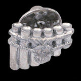 Kingkiller Chronicle EOLIAN TALENT PIPES Pin, Brooch or Tie Tack-Officially licensed Sterling Silver Eolian Talent Pipes Pin from Patrick Rothfuss' KINGKILLER CHRONICLE fantasy novels, Name of the Wind, Wise Man's Fear and a forthcoming 3rd. Jeweler handcrafted in the USA. A mark of distinction and recognition for musicians. Kvothe earns his playing "The Lay of Sir Savien Traliard"-