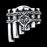 Kingkiller Chronicle EOLIAN TALENT PIPES Pin, Brooch or Tie Tack-Officially licensed Sterling Silver Eolian Talent Pipes Pin from Patrick Rothfuss' KINGKILLER CHRONICLE fantasy novels, Name of the Wind, Wise Man's Fear and a forthcoming 3rd. Jeweler handcrafted in the USA.
A mark of distinction and recognition for musicians. Kvothe earns his playing "The Lay of Sir Savien Traliard"-Sterling Silver-Lapel Pin / Hat Pin-Antiqued Finish-