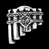 Kingkiller Chronicle EOLIAN TALENT PIPES Pin, Brooch or Tie Tack-Officially licensed Sterling Silver Eolian Talent Pipes Pin from Patrick Rothfuss' KINGKILLER CHRONICLE fantasy novels, Name of the Wind, Wise Man's Fear and a forthcoming 3rd. Jeweler handcrafted in the USA. A mark of distinction and recognition for musicians. Kvothe earns his playing "The Lay of Sir Savien Traliard"-Sterling Silver-Lapel Pin / Hat Pin-Antiqued Finish-