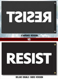 Patriotic RESIST FLAG, American Anti-Fascist Resistance Protest Banner-Red,white & blue stars and stripes RESIST flag, 2x1ft/1x2ft, 3x2ft/2x3ft, 5x3ft/3x5ft black patriotic Pro-Democracy American Anti-Fascist Anti-Trump/Musk Banner-