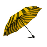 Radial Vortex Automatic Umbrella, Compact Standard or Anti-UV-High quality compact automatic umbrella with automatic open and close system. Sturdy and well constructed. Standard or heavy duty anti-UV versions available. Waterproof polyester pongee with colorfast and fade resistant design. Unique retro punk gothic radiating spiral vortex design. Costume, cosplay or everyday use.-