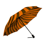 Radial Vortex Automatic Umbrella, Compact Standard or Anti-UV-High quality compact automatic umbrella with automatic open and close system. Sturdy and well constructed. Standard or heavy duty anti-UV versions available. Waterproof polyester pongee with colorfast and fade resistant design. Unique retro punk gothic radiating spiral vortex design. Costume, cosplay or everyday use.-