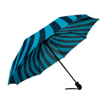 Radial Vortex Automatic Umbrella, Compact Standard or Anti-UV-High quality compact automatic umbrella with automatic open and close system. Sturdy and well constructed. Standard or heavy duty anti-UV versions available. Waterproof polyester pongee with colorfast and fade resistant design. Unique retro punk gothic radiating spiral vortex design. Costume, cosplay or everyday use.-