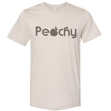 Peachy Retro Graphic Tee, Unisex -Vintage faded tees with a modern twist! Ultra-soft, premium triblend or 50/50 poly cotton blend unisex shirts. Eco-friendly, water-based inks. Graphic print is soft to the touch. Shipped from the USA. Peach womens mens unisex Georgia GA Atlanta ATL south southern belle georgian southerner peachy summer.-Unisex L-Oatmeal-