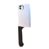 -Funny soft, shock absorbing silicone meat cleaver phone case to fit Samsung Galaxy S21 S22 S20 S10 S9 S8 Plus Pro S7 S6 Edge Note 10 9 8 A71 A51 A70 A50 A32 M41 Lite 4G Free shipping, average delivery 2-3 weeks. unique weird wtf weirdest kitchen knife case mobile cellphone horror chef teen cosplay accessory gift-