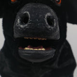 -High quality, full over-the-head black bull mask with movable jaw. Made of soft synthetic fur and latex, weighs about two pounds. One size fits most adults. Free shipping, average delivery in 2-3 weeks. funny weird realistic working mouth furry cosplay cow costume with horns halloween kink roleplaying furries mask-