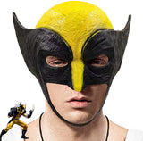 -High quality latex half mask with chin strap. One size fits most adults up to a head circumference of 62cm / 24.4in, Free shipping from abroad with average delivery to the US in 2-3 weeks. Cosplay halloween costume howlett mcu prop replica superhero helm natural latex rubber comic book convention con LARP -