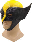 -High quality latex half mask with chin strap. One size fits most adults up to a head circumference of 62cm / 24.4in, Free shipping from abroad with average delivery to the US in 2-3 weeks. Cosplay halloween costume howlett mcu prop replica superhero helm natural latex rubber comic book convention con LARP -