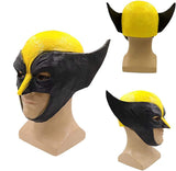 -High quality latex half mask with chin strap. One size fits most adults up to a head circumference of 62cm / 24.4in, Free shipping from abroad with average delivery to the US in 2-3 weeks. Cosplay halloween costume howlett mcu prop replica superhero helm natural latex rubber comic book convention con LARP -