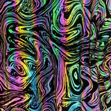-Quality hi-vis hooded jacket with rainbow reflective paint swirl pattern. Zipper front hoodie, pockets, drawstring hood. Muted appearance in daylight, highly reflective in dusk and dark. Free shipping. Night safety jogging running walking biking safe rave streetwear unique high visibility designer clubwear fashion-