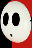 -High quality hard resin Shy Guy face mask for costume or cosplay. Eyes are see-through black PVC eyes. One size fits most. Free shipping. Unique unusual rare htf mario brothers switch smash yoshi luigi zelda link nintendo famicom nes snes gamecube wii n64 gamer gaming videogame classic kawaii cute funny halloween larp-