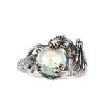 THE HOBBIT Smaug the Dragon and Arkenstone Ring-Officially licensed JRR Tolkien's The Hobbit Smaug the Dragon with Arkenstone Ring. Handcrafted in the USA of .925 Sterling Silver with crystal Arkenstone. Available in US ring sizes 4-20. New in box with COA. Fine silver fantasy jewelry artisan made in the USA. LOTR Lord of the Rings mens womens unisex gift-