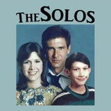 Funny Retro Vintage THE SOLOS Graphic Tee, Star Wars Sitcom Parody-Unisex style premium quality ringspun cotton tee. Soft and comfortable Bella+Canvas shirt with a standard retail fit. Made to order. Free shipping from the USA. Funny 80s 90s kid 1980s 1990s TV retro vintage y2k sitcom family portrait hans solo kylo ren princess leia television parody womens ladies juniors shirt gift-2XL-Heather Dusty Blue-